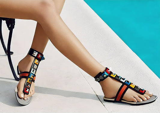 Embrace a Spectrum of Elegance: Multicolored Open Toe Sandals to Make Your Summer Shine