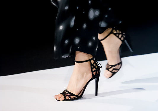 Walk in Style with Giorgio Armani's Classic Black Suede Sandals: Your Evergreen Summer Staple