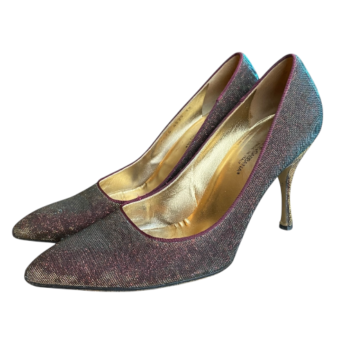 DOLCE & GABBANA Iridescent Fabric Multicolor Pointed Toe Pumps, Size 39