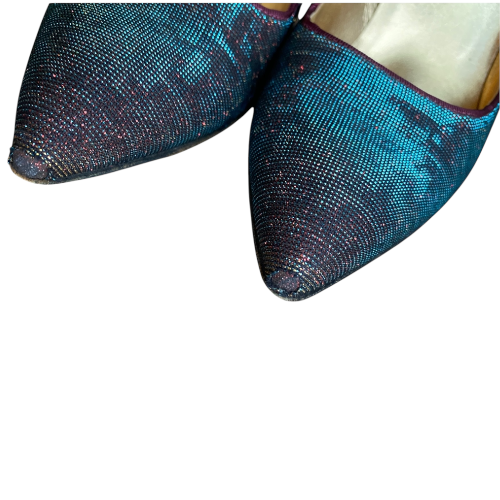 DOLCE & GABBANA Iridescent Fabric Multicolor Pointed Toe Pumps, Size 39