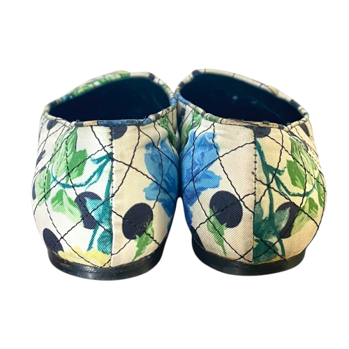 DOLCE & GABBANA Multicolor Floral & Polka Dot Fabric Ballet Flats, Size 36