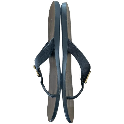 GUCCI Black GG Interlocking Flat Thong Sandals, Size 38
