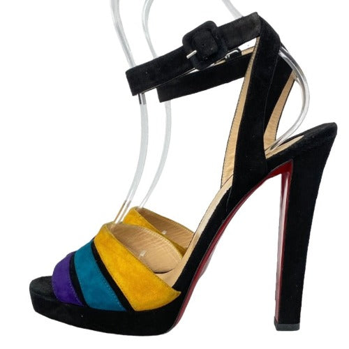 NWD CHRISTIAN LOUBOUTIN Multi Color Viva Bella 140 Veau Velours Sandals, 40.5