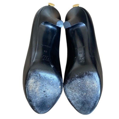 LOUIS VUITTON Black Smooth Calfskin Leather Oh Really! Peep Toe Pumps, Size 39