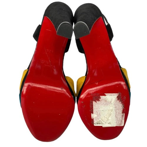 NWD CHRISTIAN LOUBOUTIN Multi Color Viva Bella 140 Veau Velours Sandals, 40.5