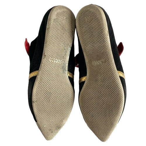 PRADA Multicolor Suede and Patent Pointed Toe Ballet Flats, Size 38